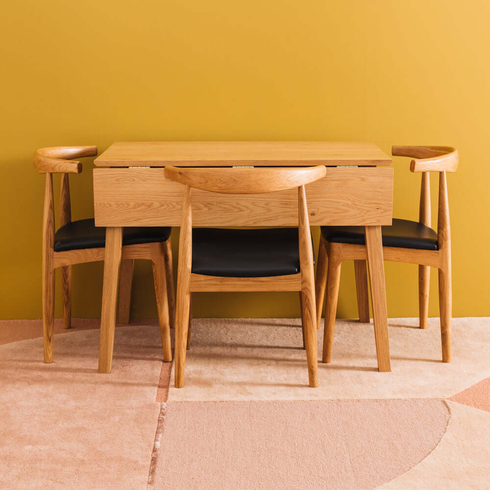 Nordik Square Drop-leaf Dining Table-FurniturebyDesign.