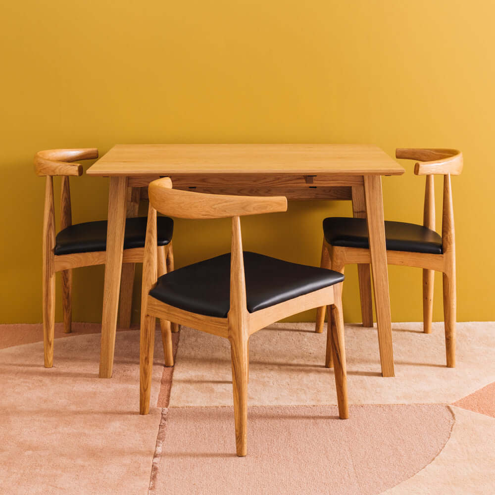 Nordik Square Drop-leaf Dining Table-FurniturebyDesign.