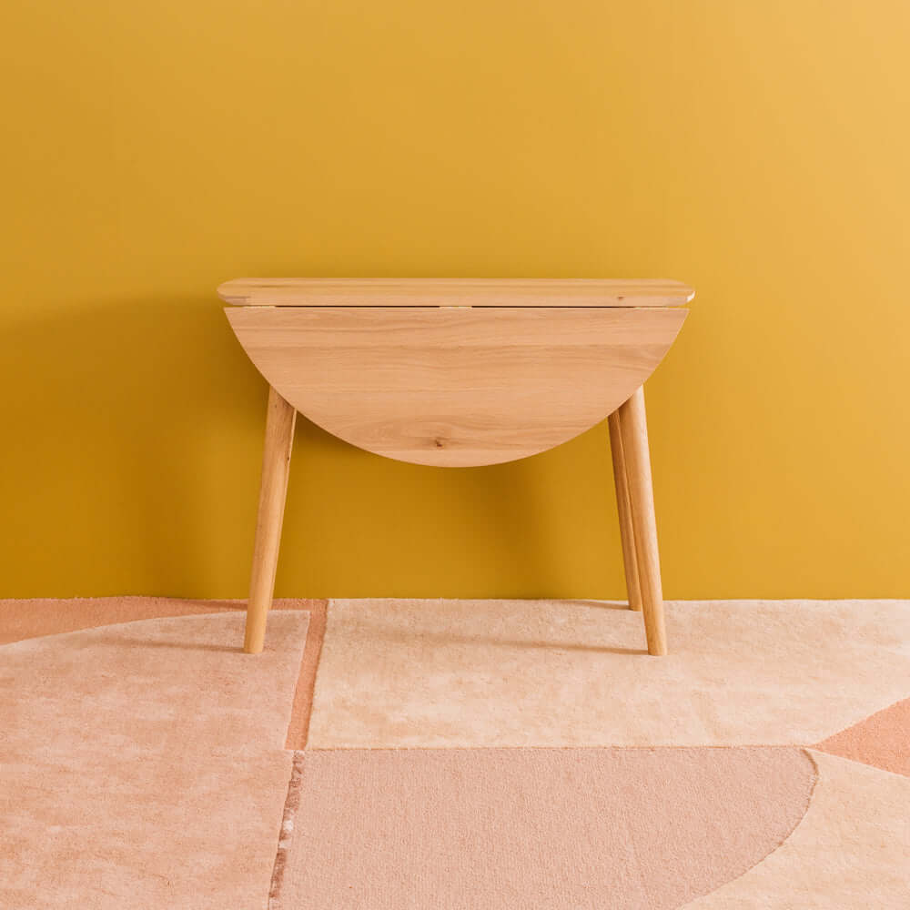 Nordik Round Drop-leaf Dining Table-FurniturebyDesign.