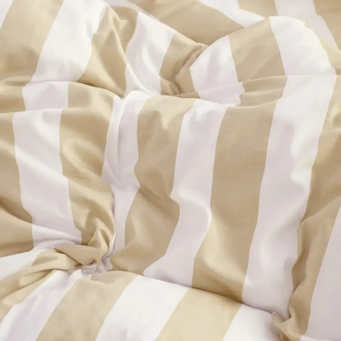 Organic Cotton Duvet- Biscotti Stripes-FurniturebyDesign.