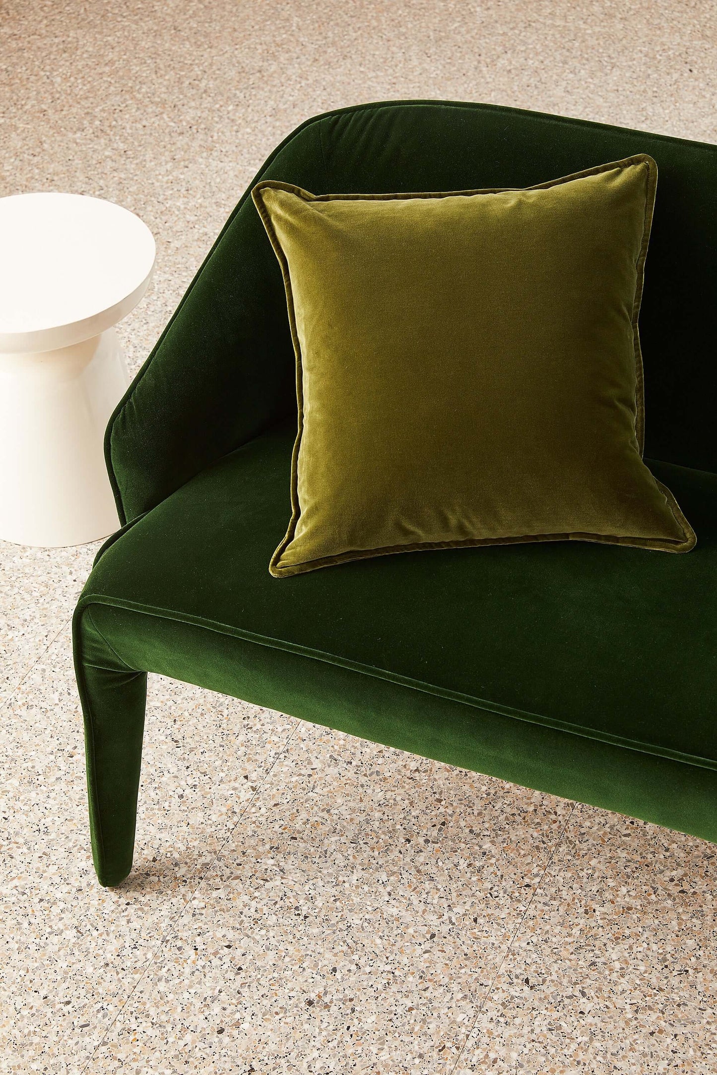 Essential Velvet - Olive Cushion-FurniturebyDesign.