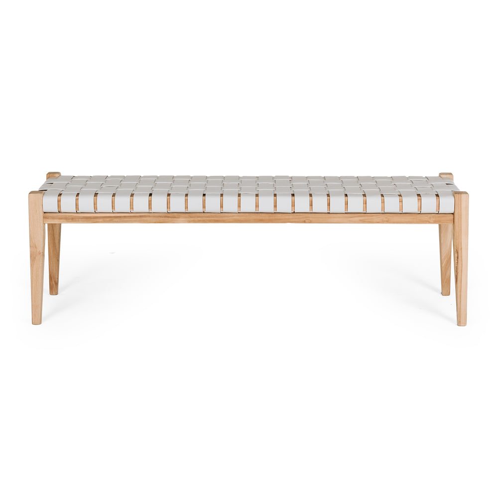 Indo Bench - Duck Egg Grey-FurniturebyDesign.