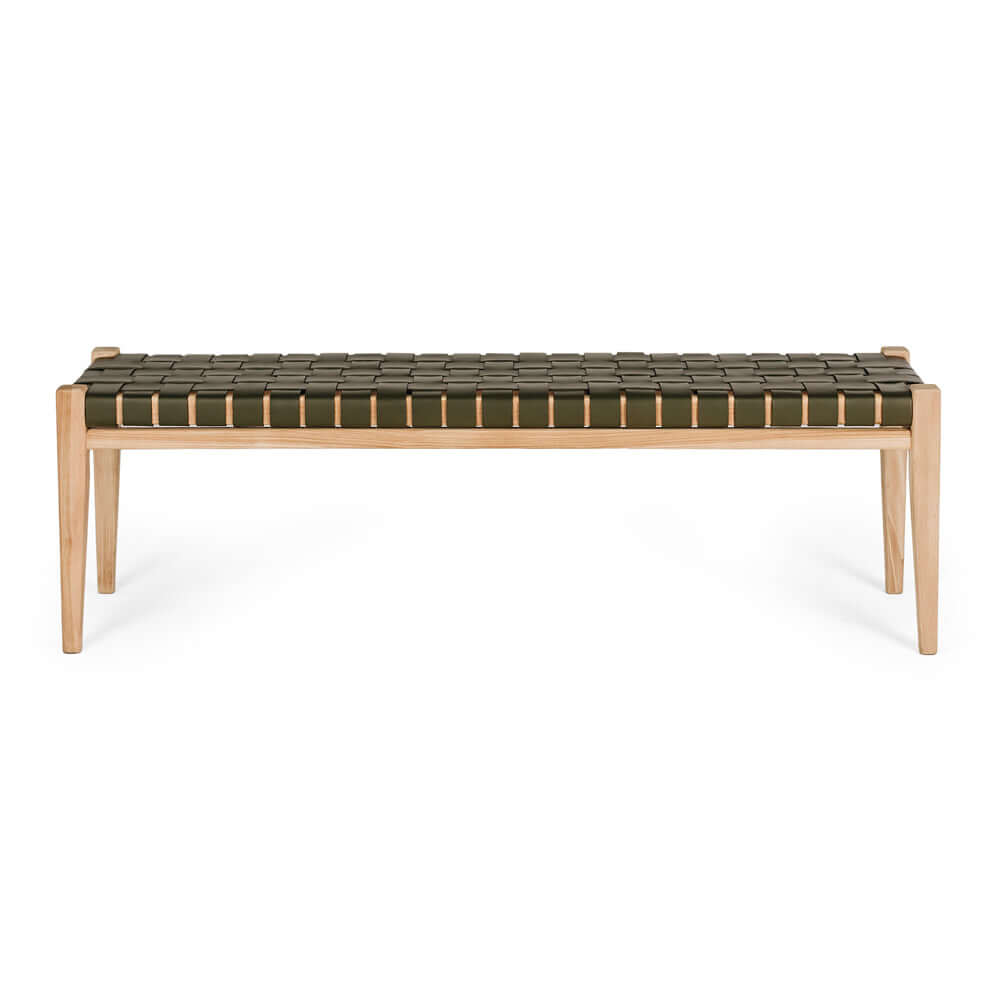 Indo Bench - Olive Green-FurniturebyDesign.