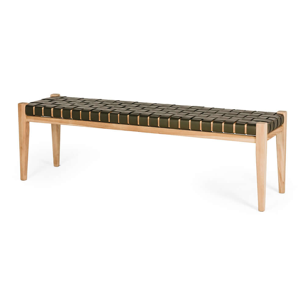 Indo Bench - Olive Green-FurniturebyDesign.