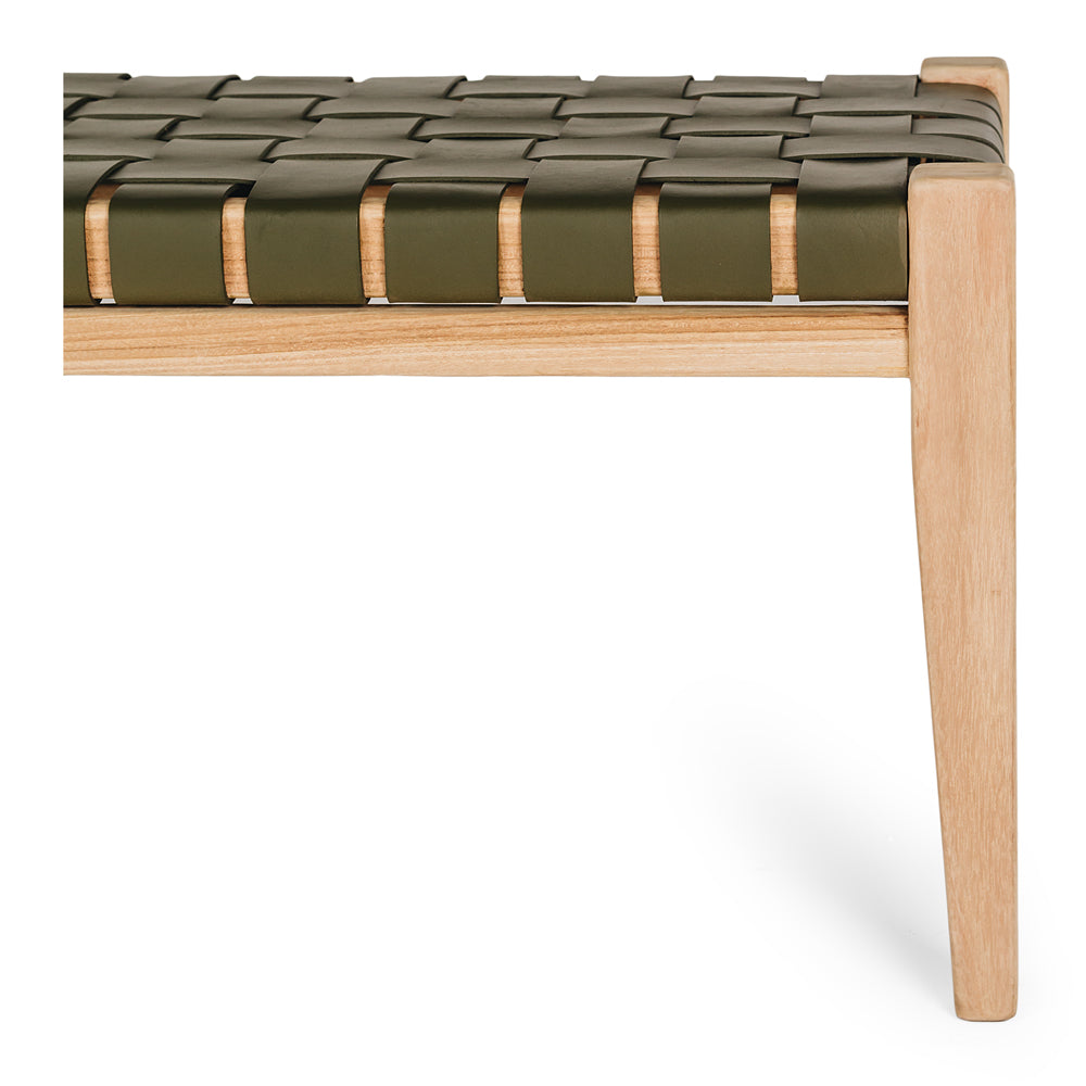 Indo Bench - Olive Green-FurniturebyDesign.