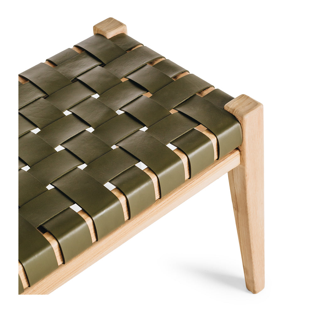 Indo Bench - Olive Green-FurniturebyDesign.