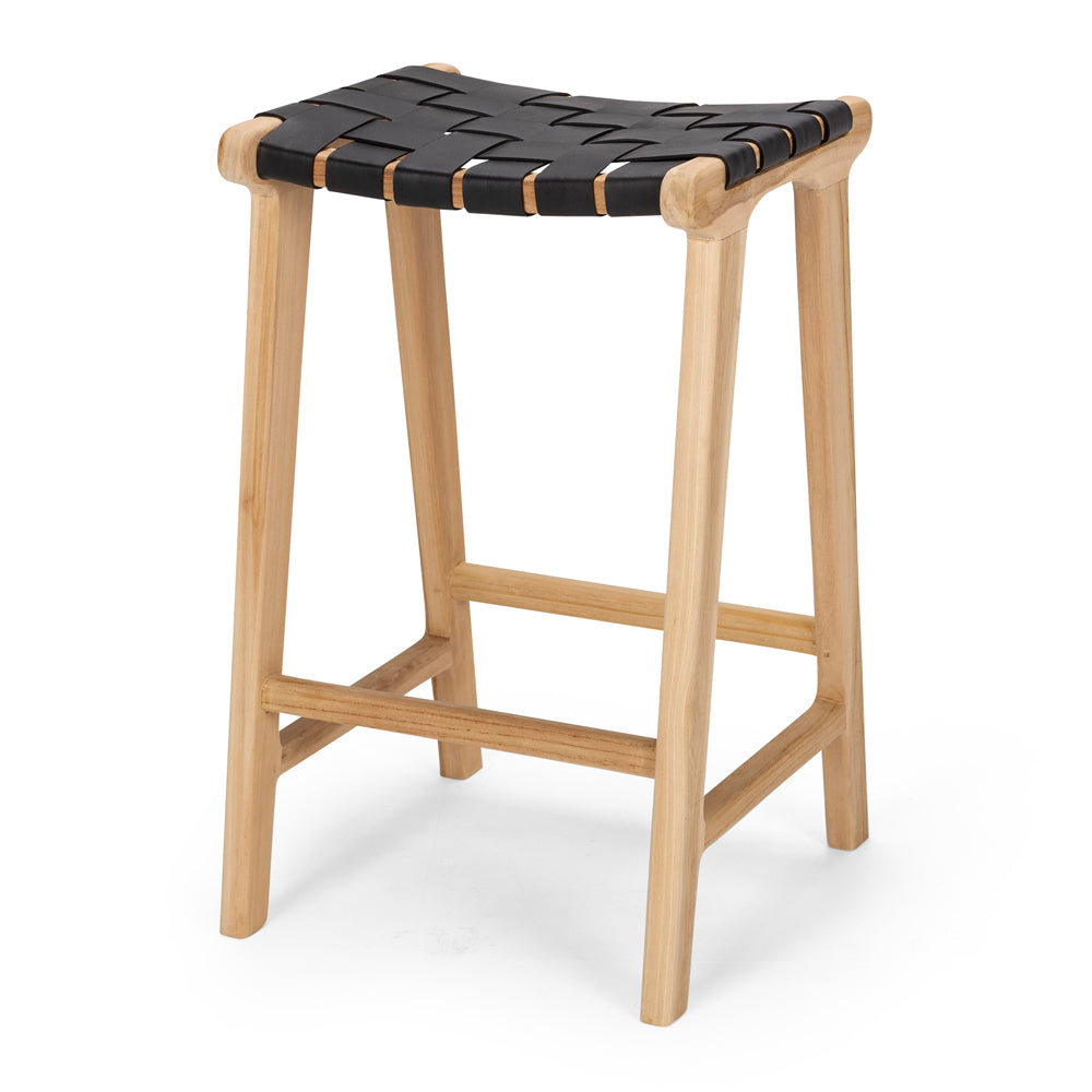 Indo Bar Stool - Black-FurniturebyDesign.