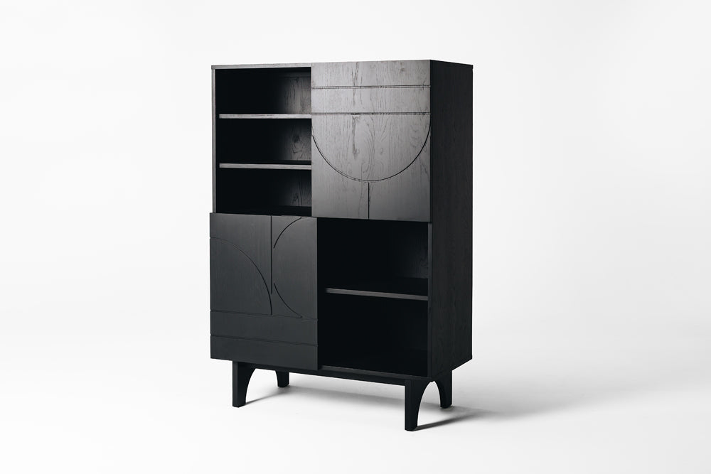 Black oak display cabinet - Furniture by Design