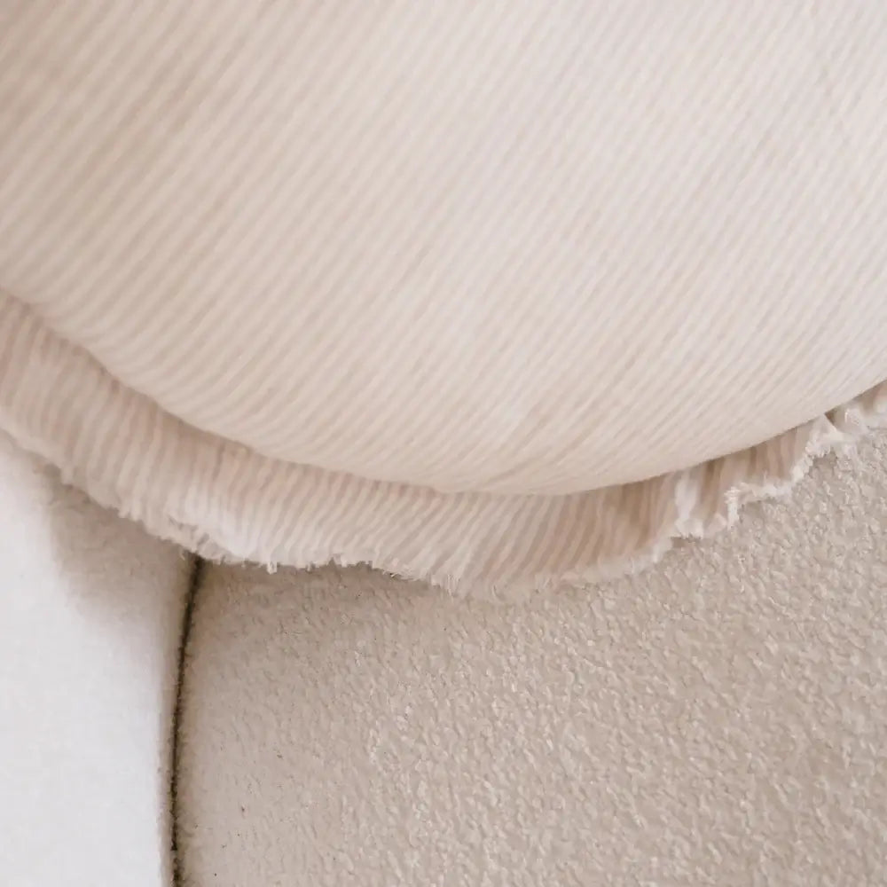 Flax Linen Round Feather Filled Cushion
