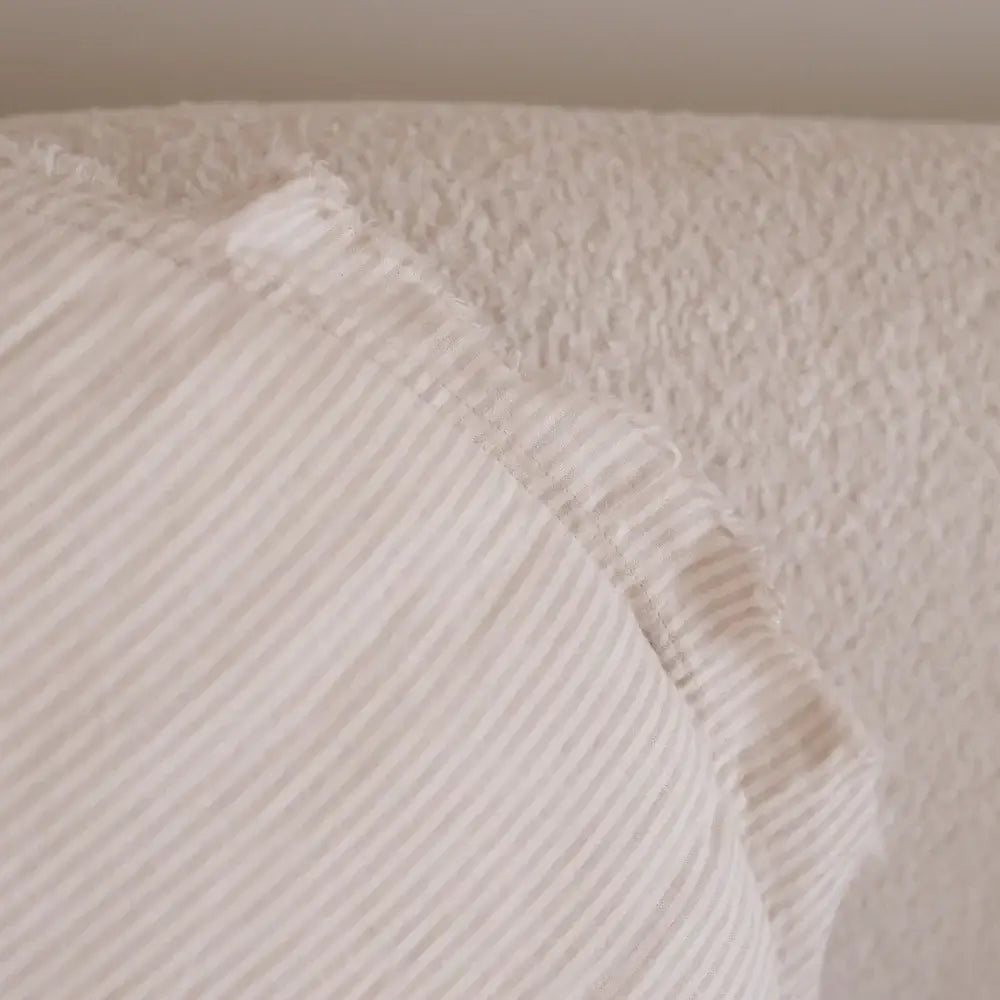 Flax Linen Round Feather Filled Cushion