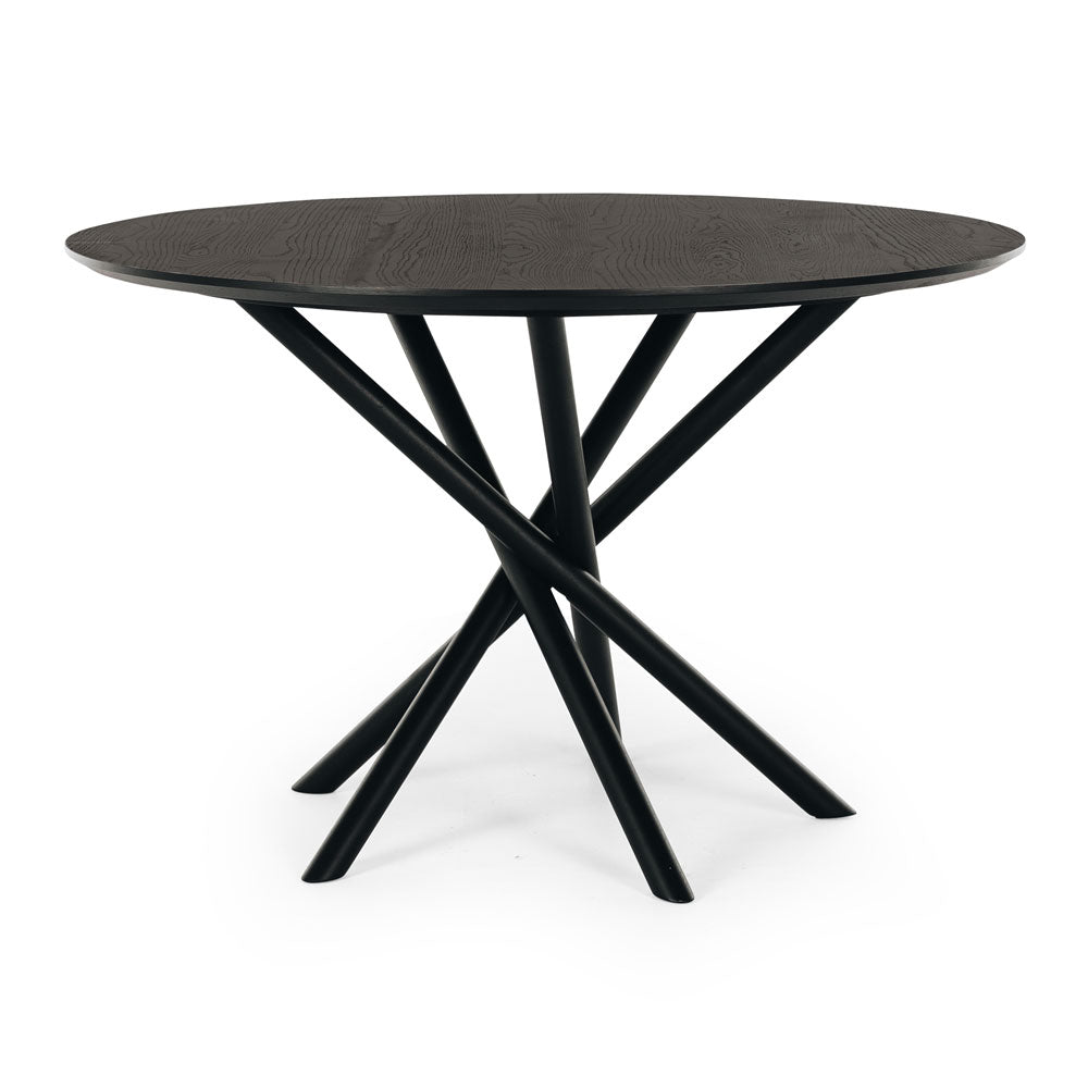 Harper Japandi Dining Table in Black Oak
