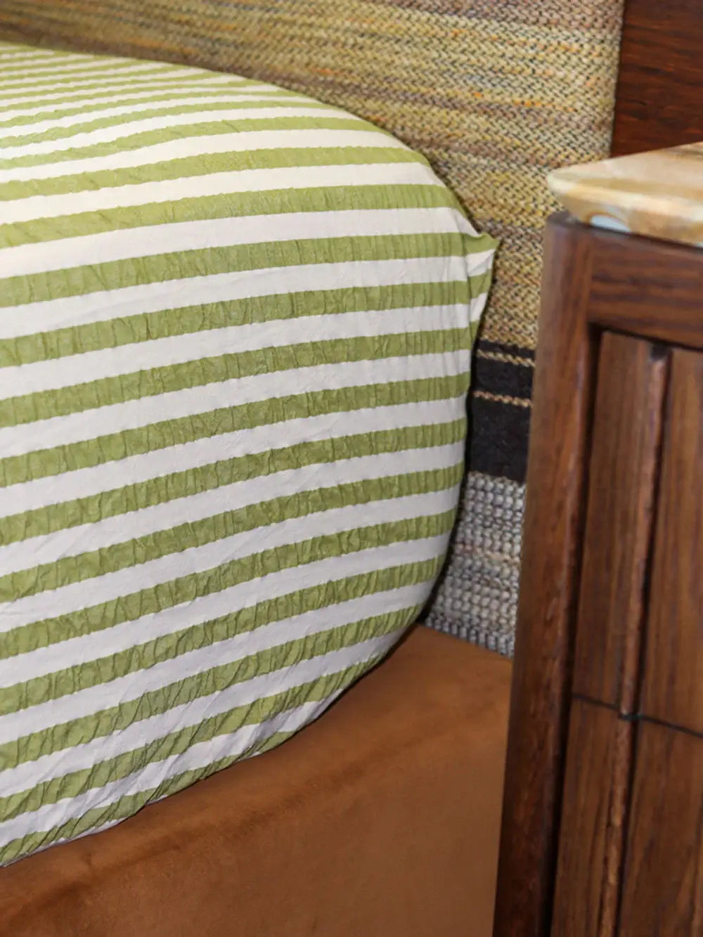 Seersucker Fitted Sheet-FurniturebyDesign.