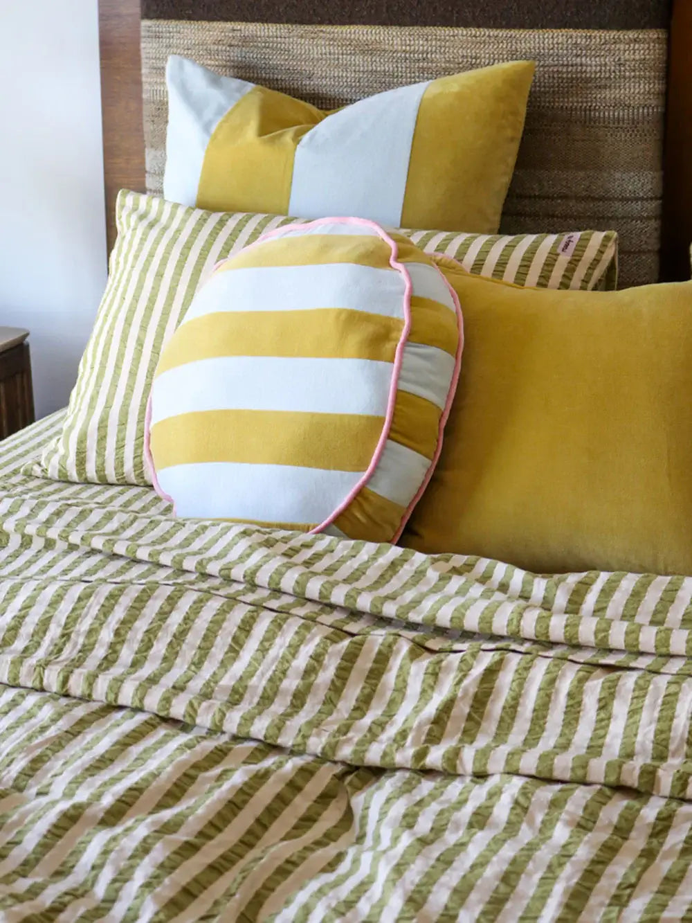 Velvet Stripe Cushion-FurniturebyDesign.