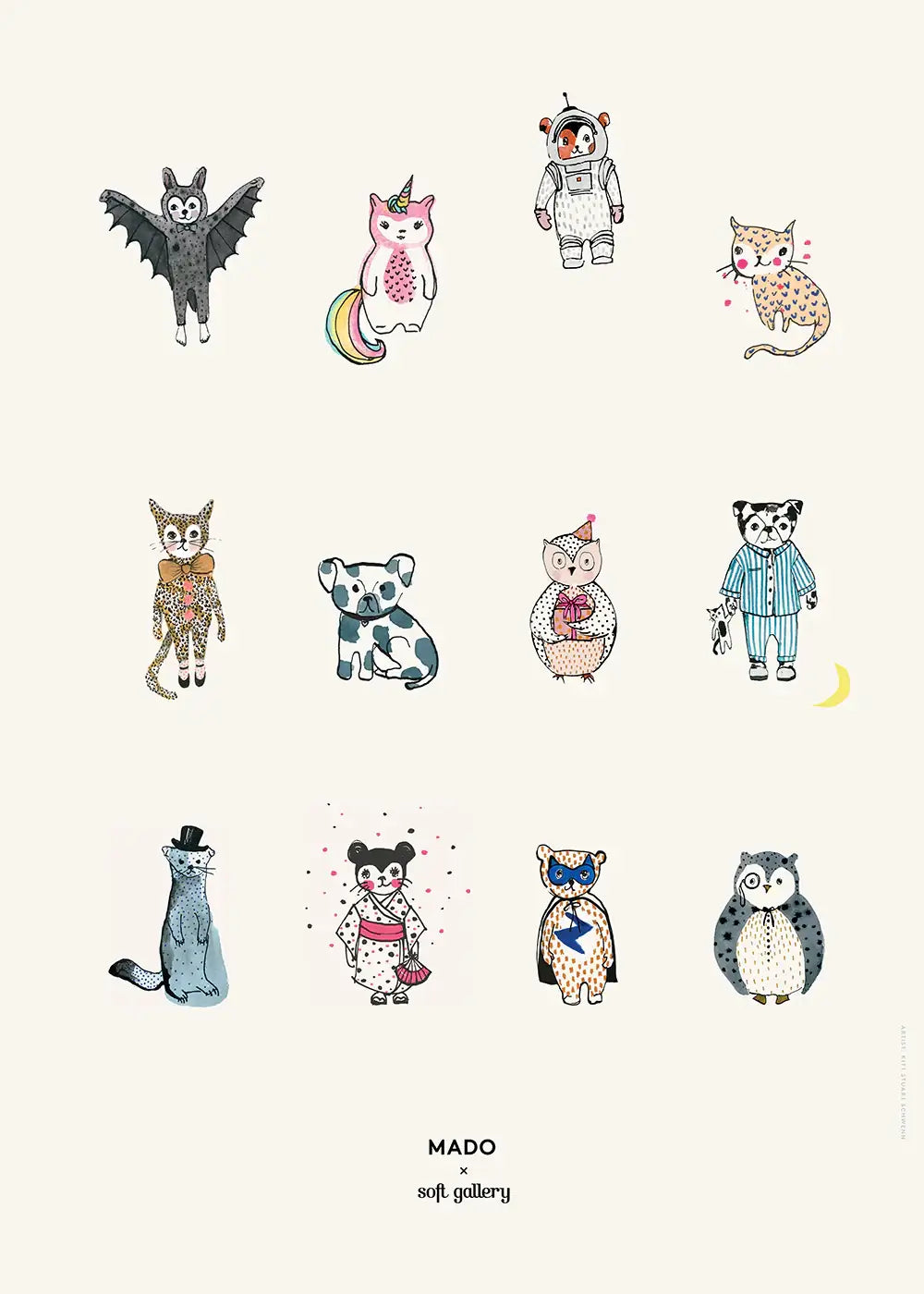 All Together Now White Frame 50x70CM-FurniturebyDesign.