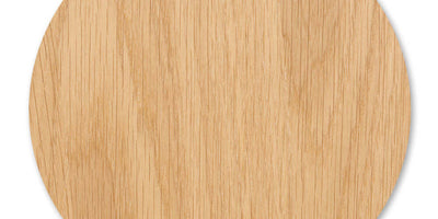 Round wooden coaster with natural grain pattern for home decor and dining.