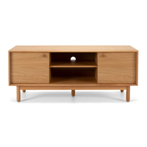 Rotterdam narrow oak entertainment unit, product view
