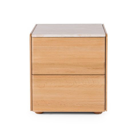 Cube Bedside Travertine Top, product view