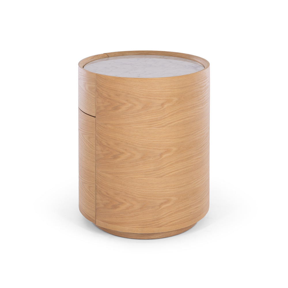 
                      
                        Muse Natural Oak Bedside Marble Top-FurniturebyDesign.
                      
                    