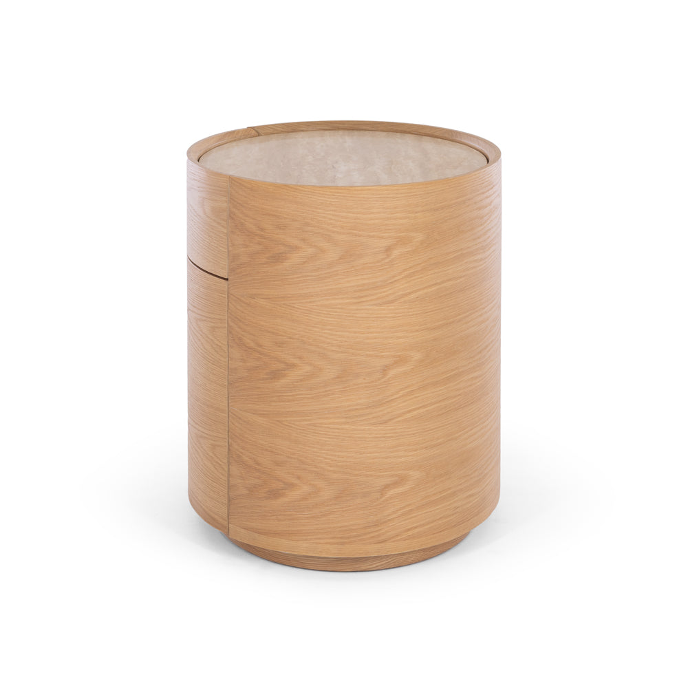 
                      
                        Muse Natural Oak Bedside Travertine Top-FurniturebyDesign.
                      
                    