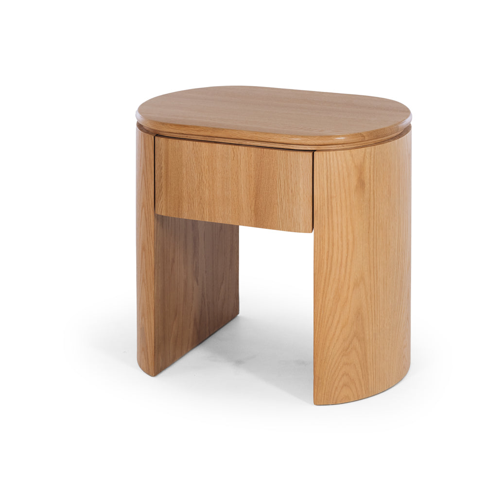 Clover 1 Drawer Bedside - Oak Top