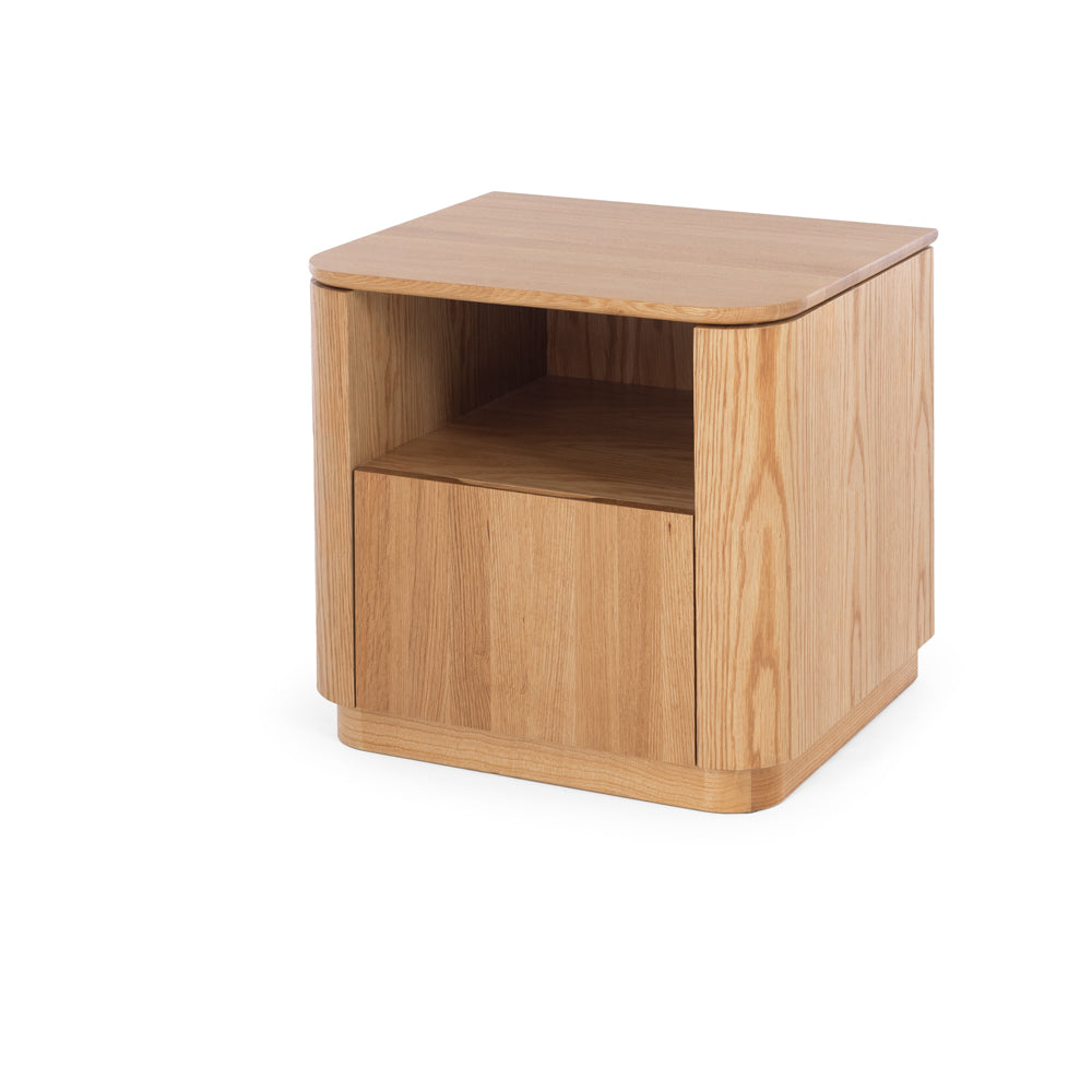 Stash 1 Drawer Bedside - Oak Top