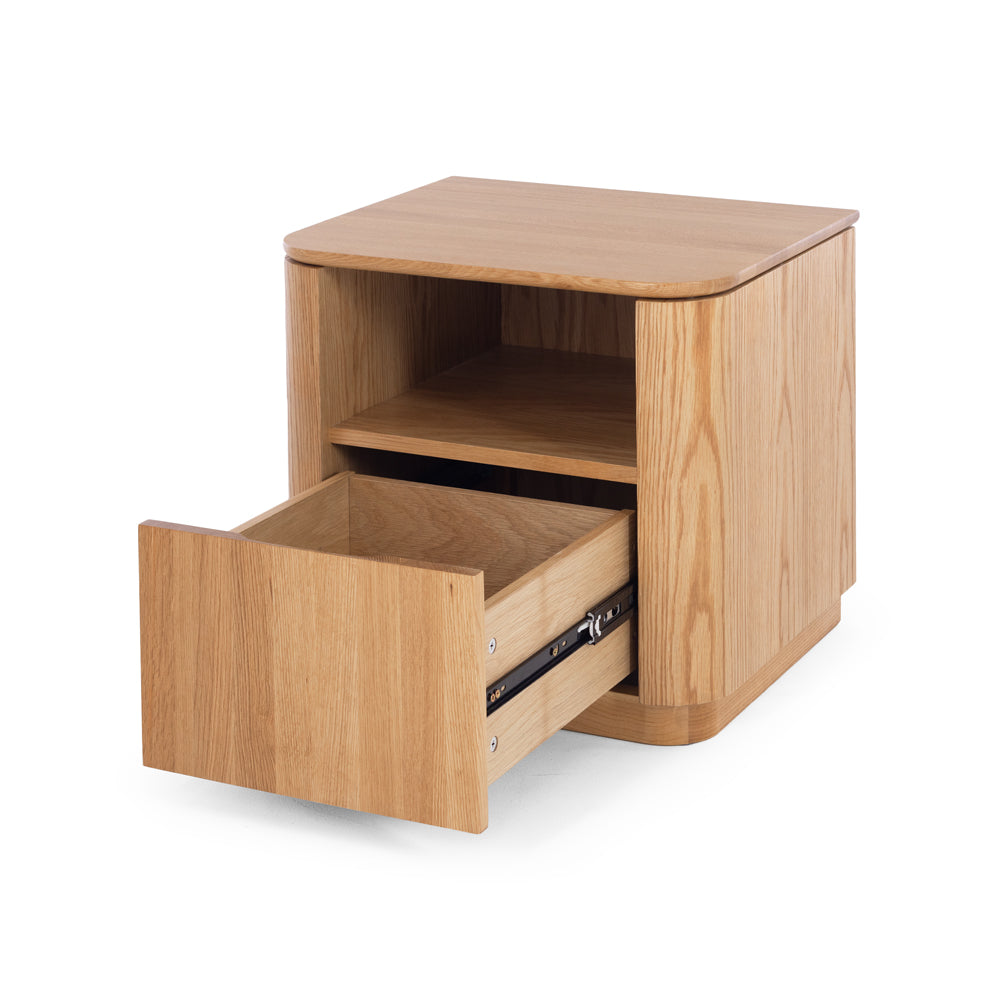 Stash 1 Drawer Bedside - Oak Top
