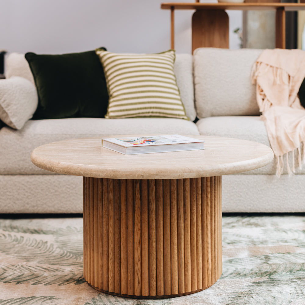 
                      
                        Rho Travertine Coffee Table
                      
                    