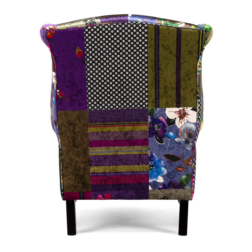 
                      
                        Patchwork Wingback Armchair
                      
                    