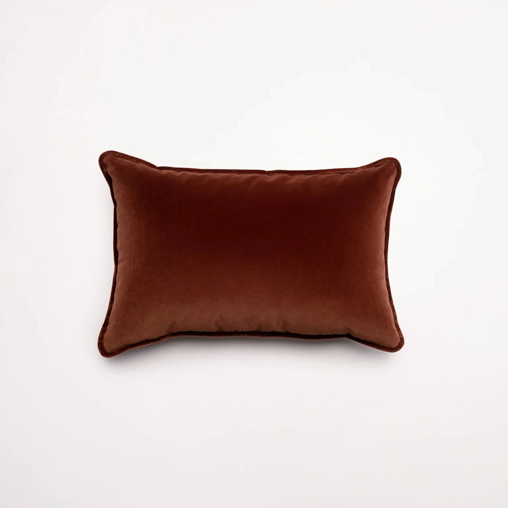 Lumbar Velvet - Chestnut Cushion