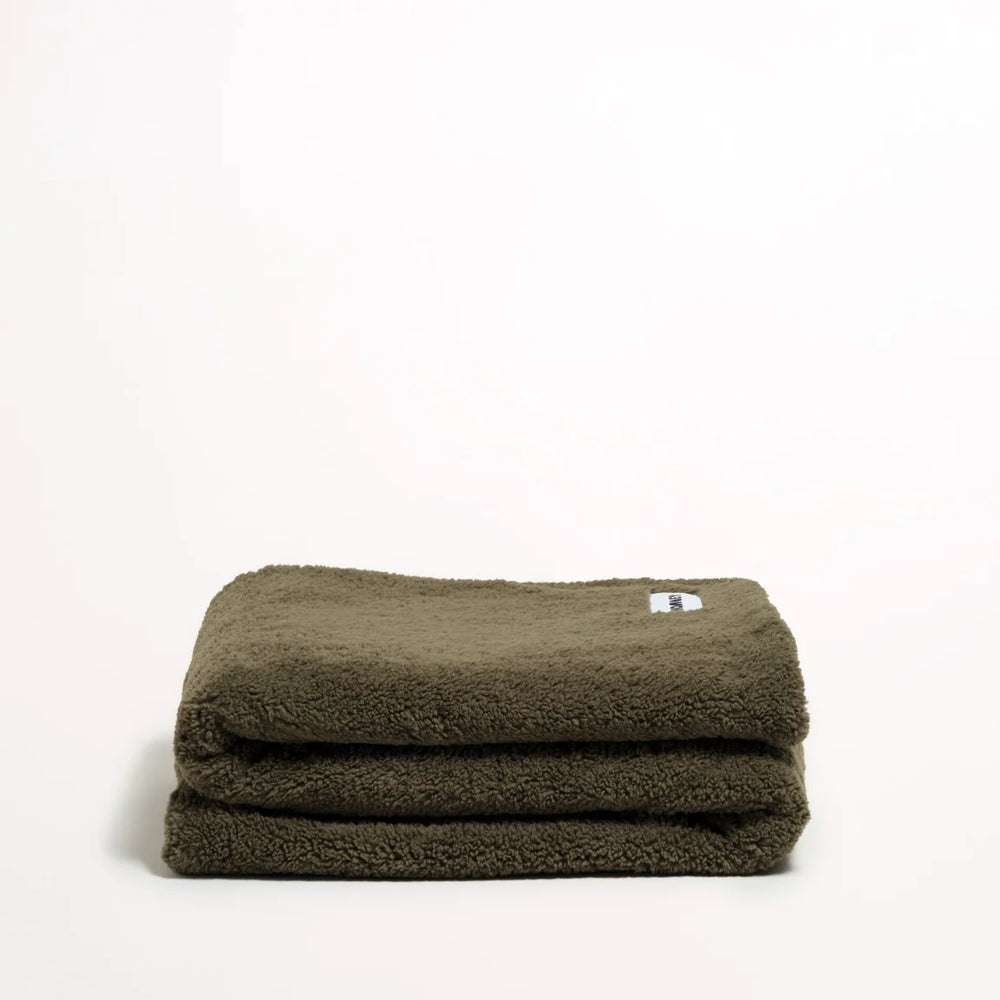 Faux Fur Throw Blanket - Olive
