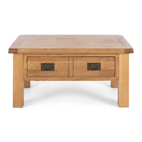 Salisbury small oak coffee table, angled view