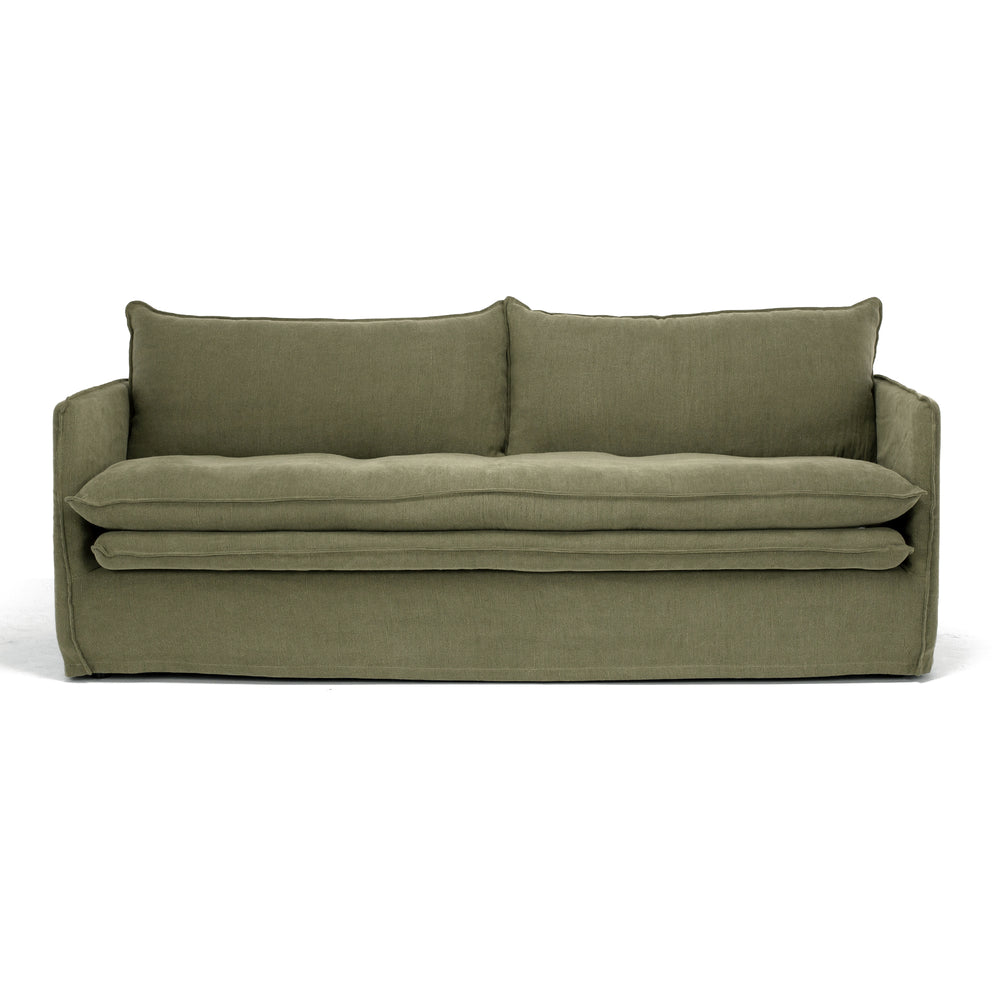 Hamilton Slipcover 3 Seater Sofa (Khaki)