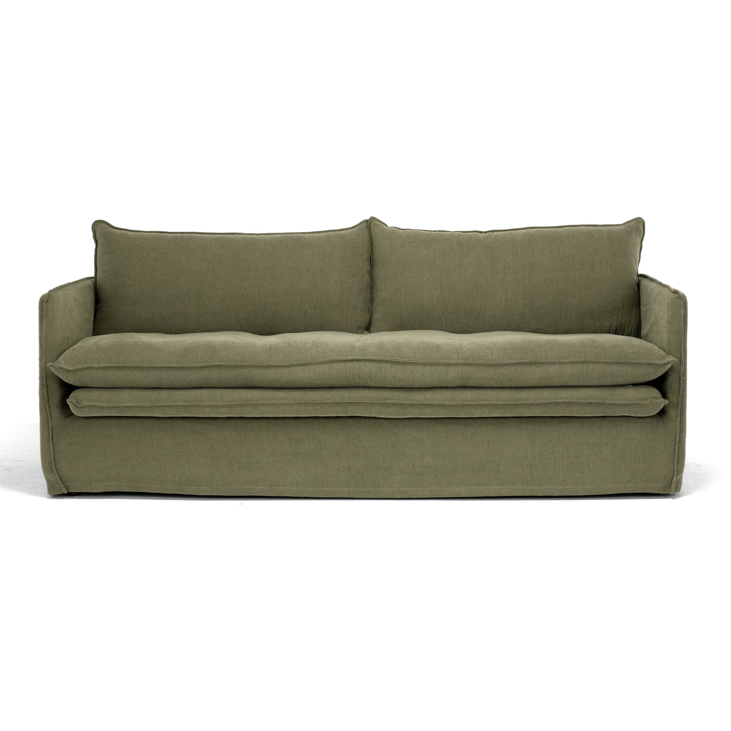Hamilton Slipcover 3 Seater Sofa (Khaki)