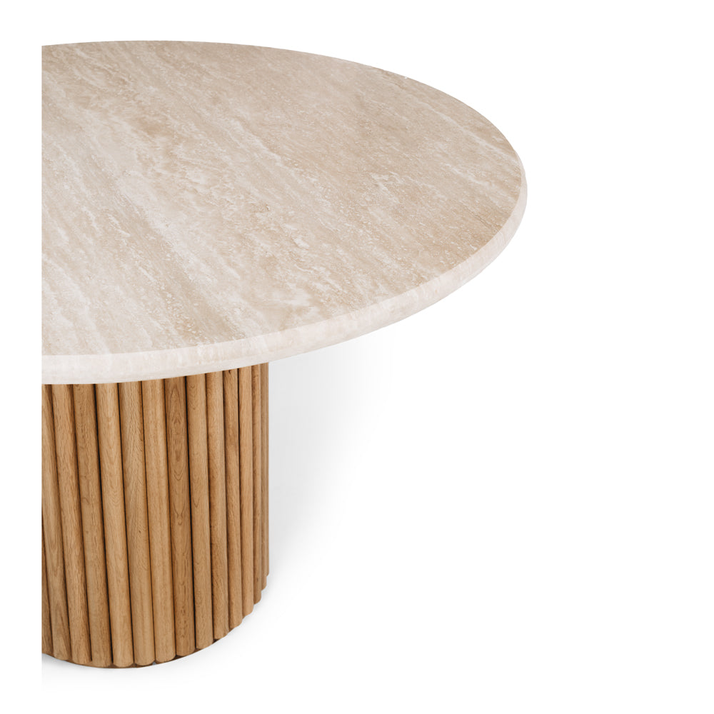 Rho Travertine Dining Table
