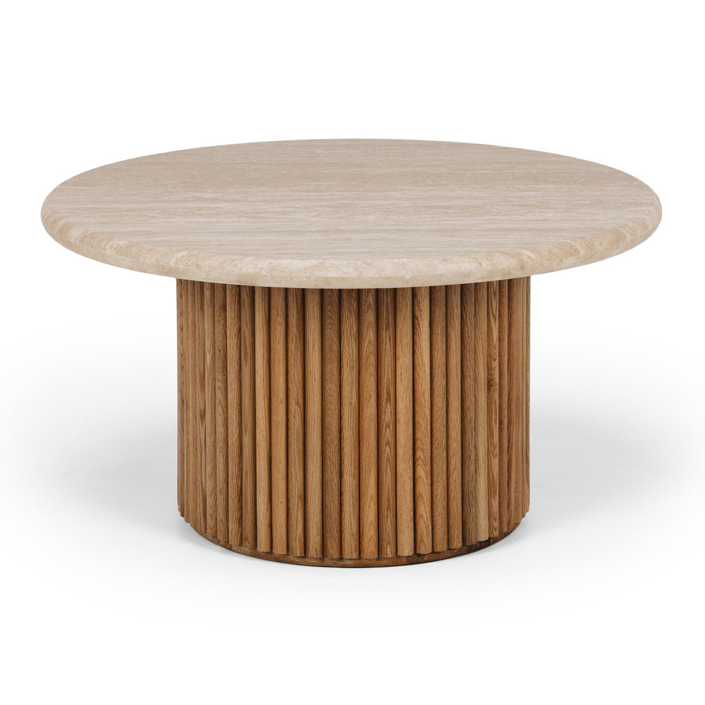 Rho Travertine Coffee Table