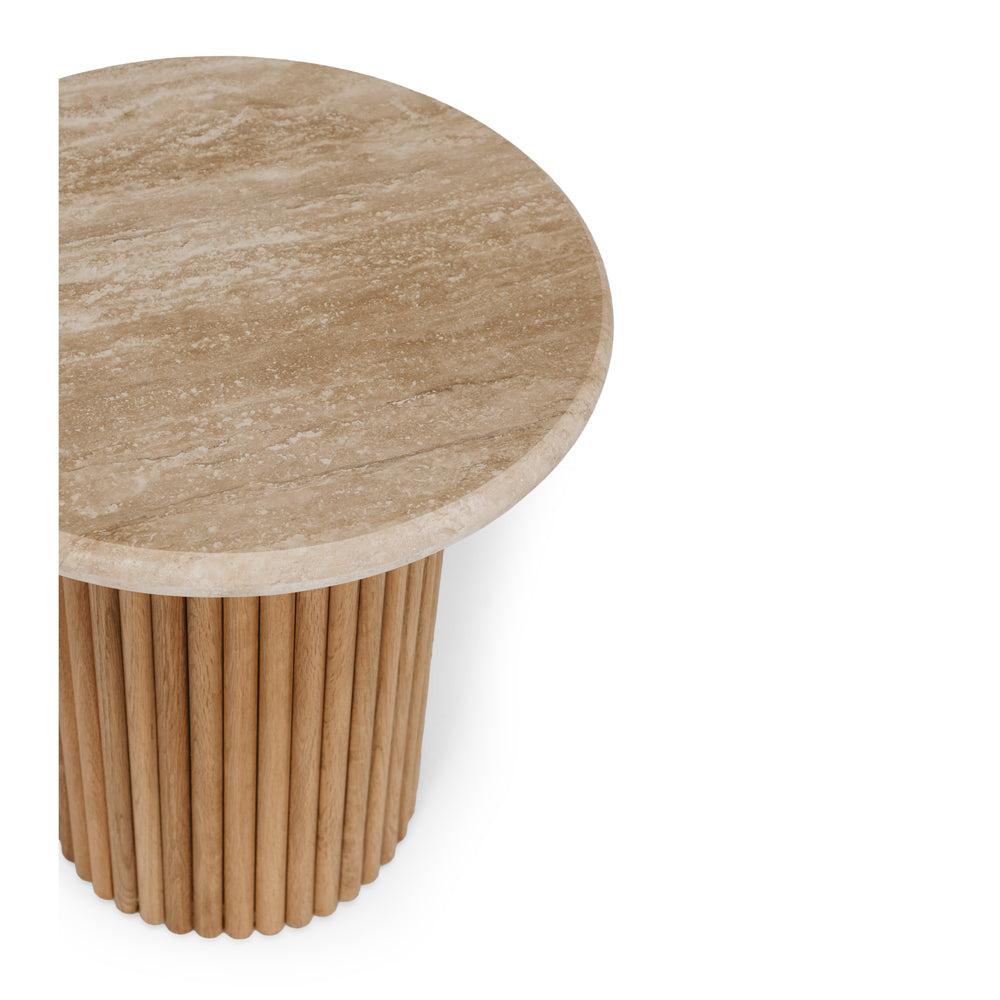 
                      
                        Rho Travertine Side Table
                      
                    