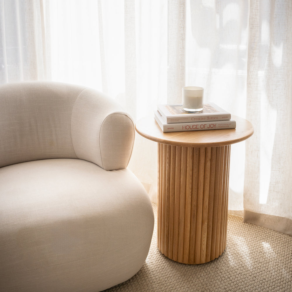 
                      
                        Rho Oak Side Table
                      
                    
