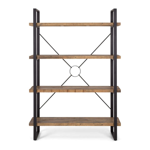 Woodenforge reclaimed timber bookcase, angled view