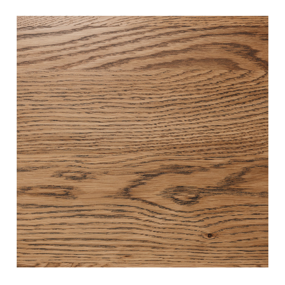 
                      
                        Close-up of solid smoked oak wood grain with natural patterns and polished finish.
                      
                    