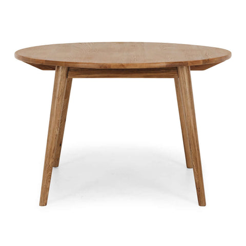 Reeves round smoked-oak dining table, angled view