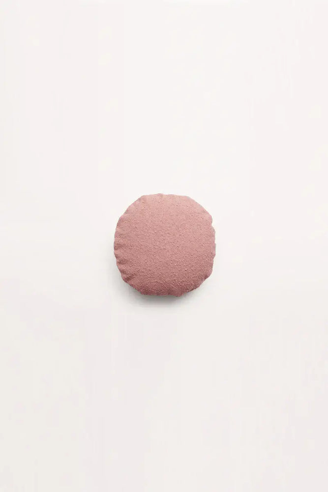 
                      
                        Junior Boucle blush cushion, round 40cm dia. Made of 95% polyester, 5% acrylic, offering stylish, snug comfort.
                      
                    