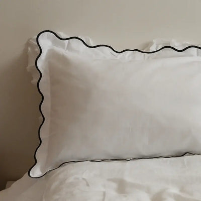 Celine Pillowcases - Black Trim-FurniturebyDesign.