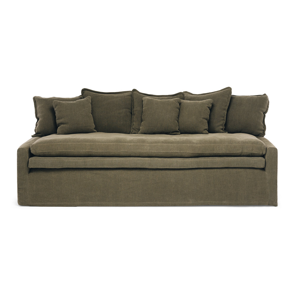Cloud/Daybed Slipcover 3 Seater Sofa (Khaki)