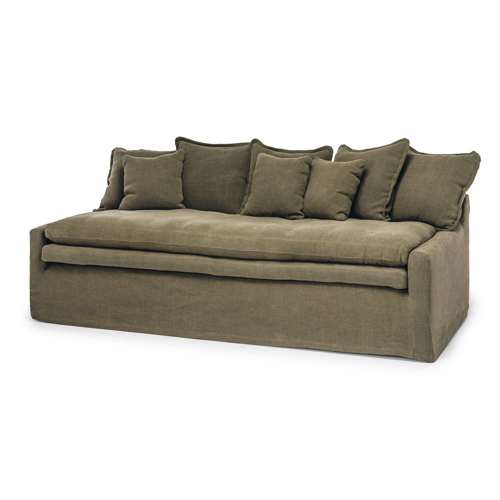 Cloud/Daybed Slipcover 3 Seater Sofa (Khaki)