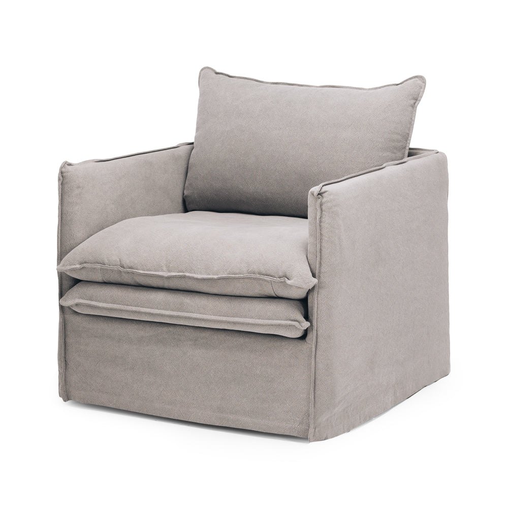 Hamilton Slipcover Armchair (Cement)