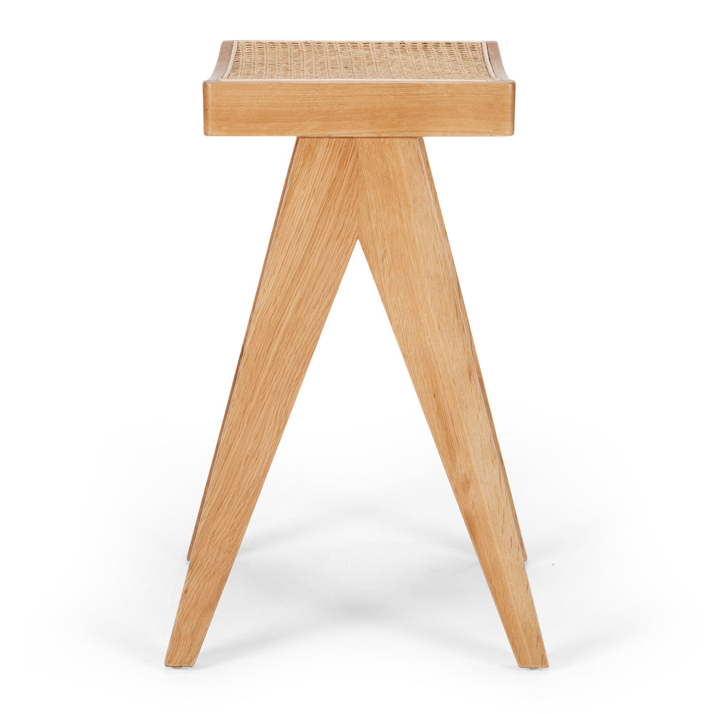 
                      
                        Palma Bar Stool in oak and rattan, showcasing Japandi design with FSC certified wood, minimalist and stylish seating.
                      
                    