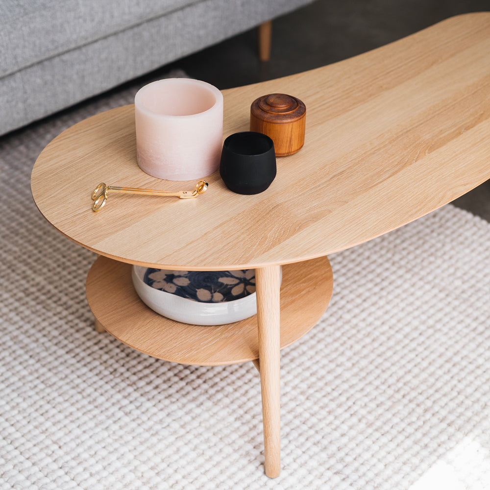 
                      
                        Oslo Coffee Table Shaped with Shelf
                      
                    