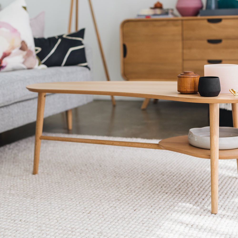 
                      
                        Oslo Coffee Table Shaped with Shelf
                      
                    