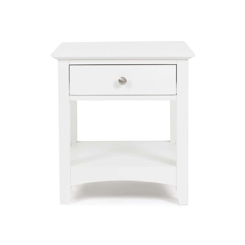 Jessica White 1 drawer Bedside