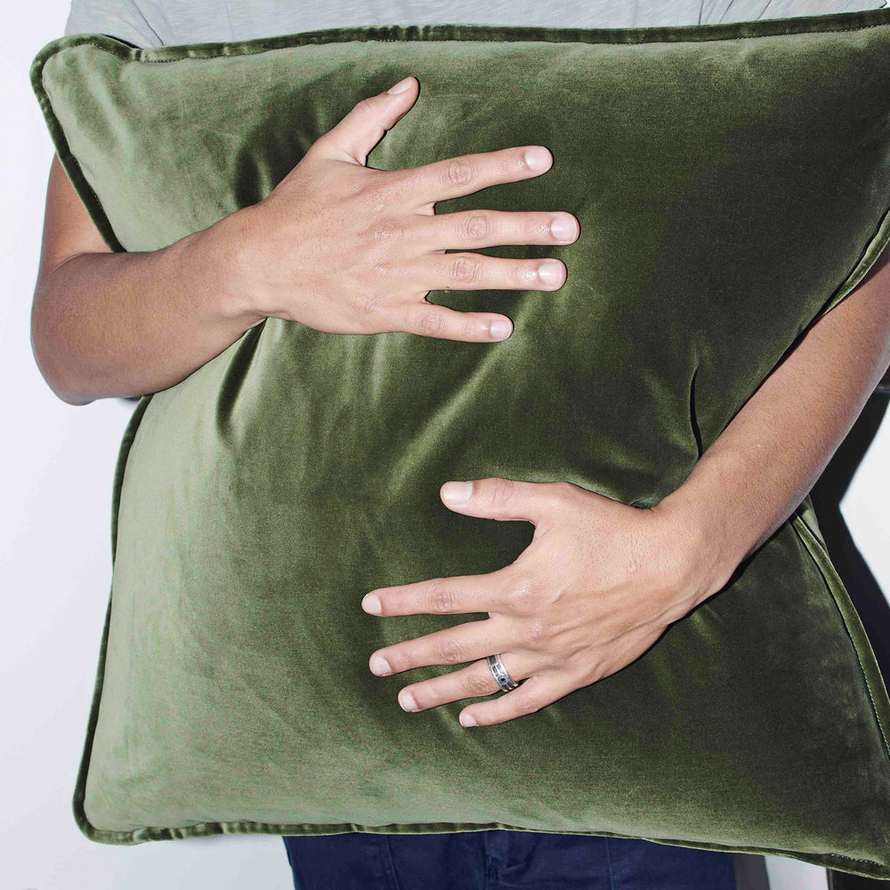 Cushions - Big Velvet - Olive Cushion